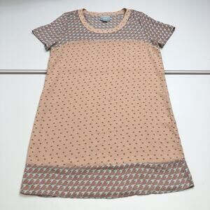 Anthropologie Maeve Miriam Shift Dress in Peach Heart Duck Sz Large Lined